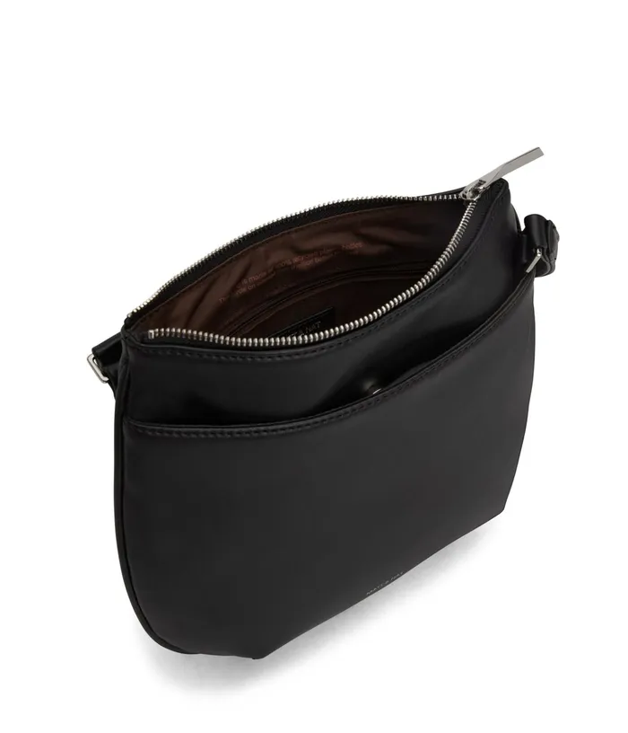 Women Salo Lg Vegan Crossbody Bag 8211 Loom Black Shiny Nickel Matt and Nat Crossbody