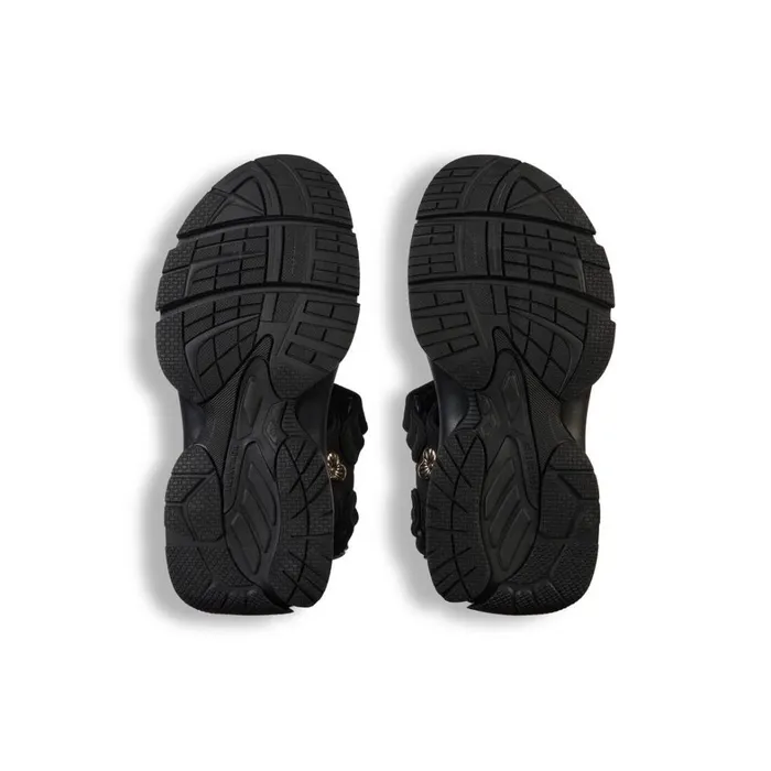 Women Sandals and Mules Balenciaga Tourist Sandal With Pins In Black