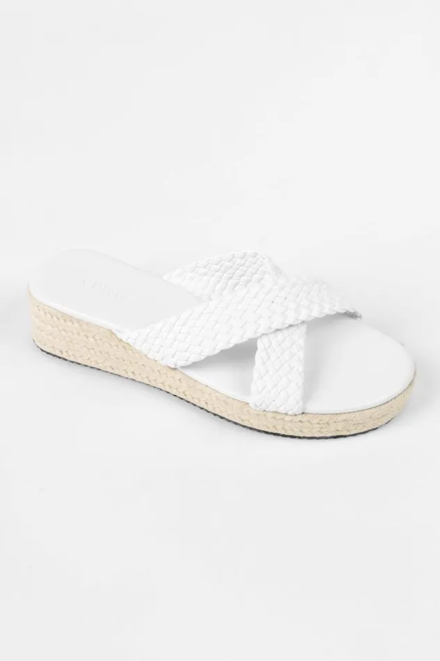 Women Sandals Cupshe Amaretto White Open Toe Sandals White