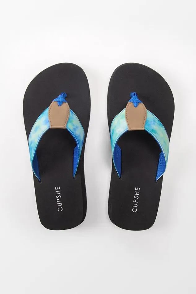 Women Sandals Cupshe Cosmic Contrast Color Sandals Black