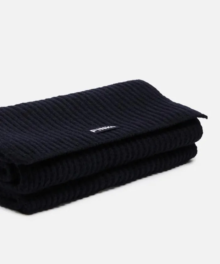 Women Scarves Pinko Ribbed Wool And Cashmere Scarf Dark Navy Blue Women Scarves Pinko Ribbed Wool And Cashmere Scarf Dark Navy Blue