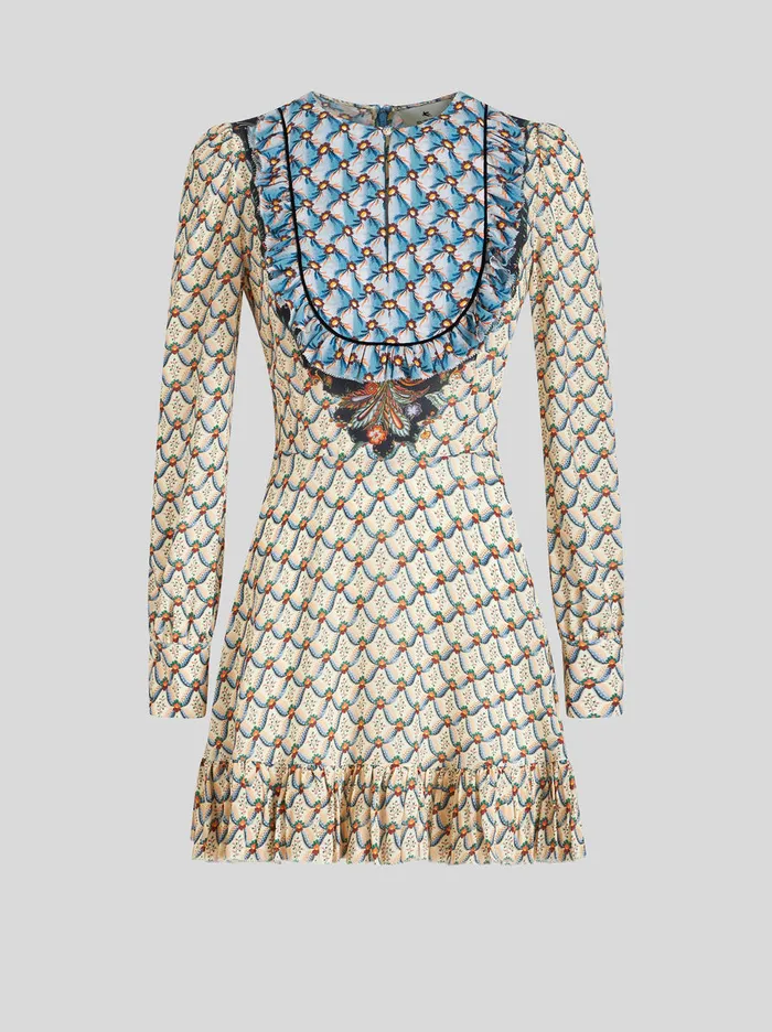 Women Short Dress With Printed Plastron Etro Dresses