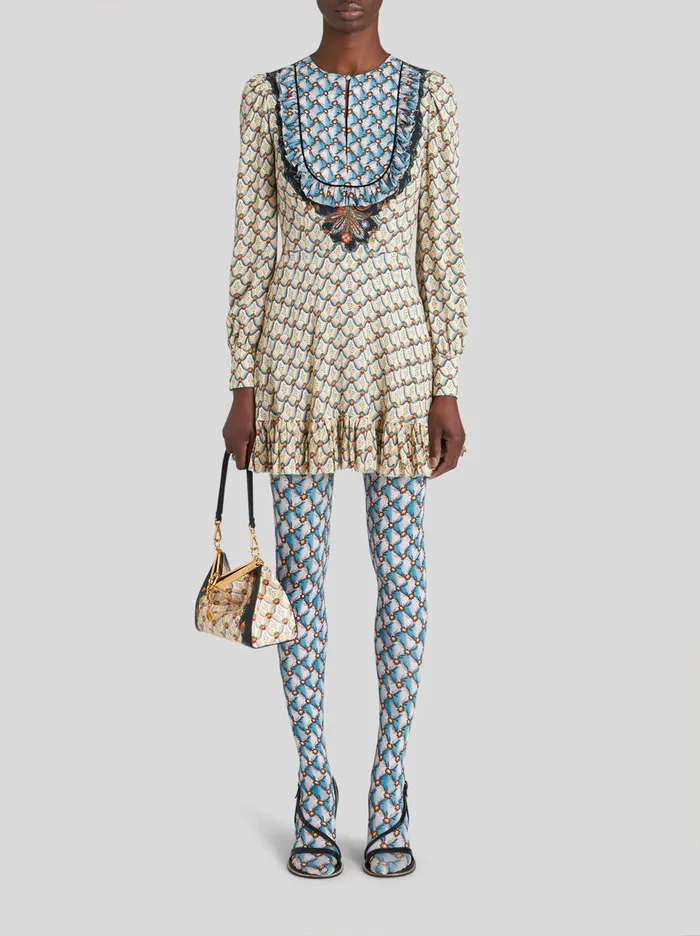 Women Short Dress With Printed Plastron Etro Dresses