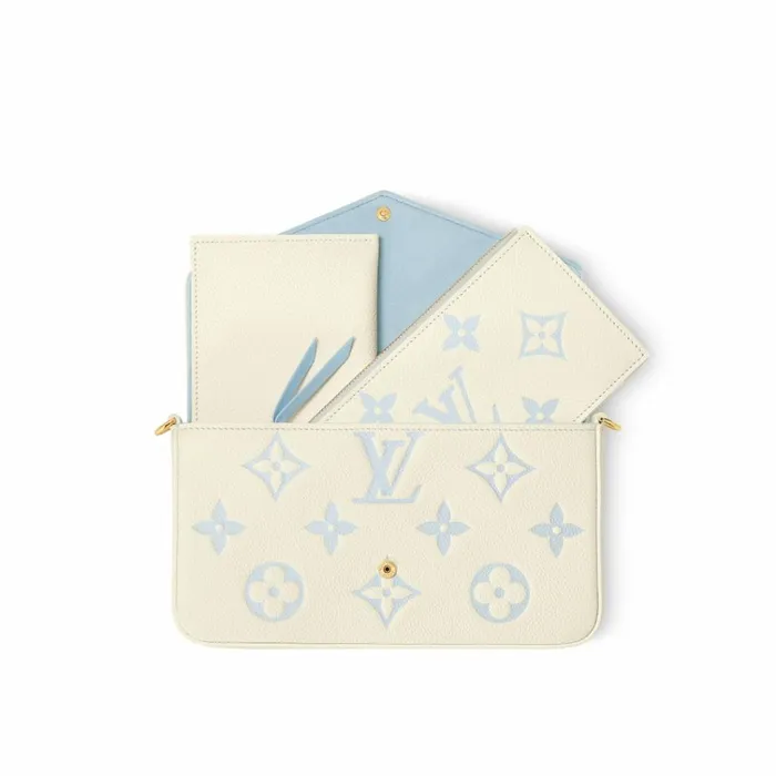 Women Shoulder and Totes Louis Vuitton Louis Vuitton M83025 Flicie Pochette Candy Blue 8211 Louis Vuitton Handbag Store