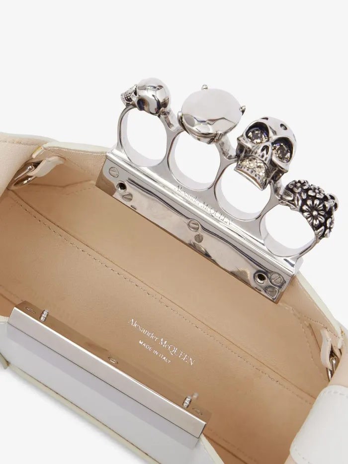 Women Shoulder Bags Alexander McQueen The Jewelled Hobo Mini Bag Ivory