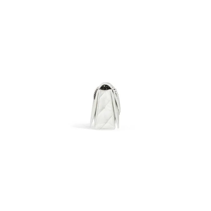 Women Shoulder Bags Balenciaga Crush Small Chain Bag Quilted In Optic White