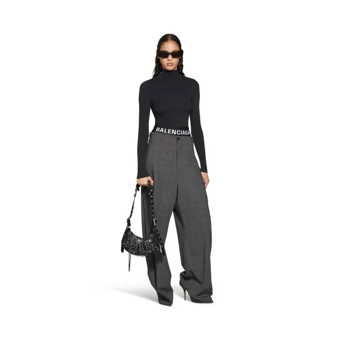 Women Shoulder Bags Balenciaga Le Cagole Xs Shoulder Bag With Safety Pins In Black