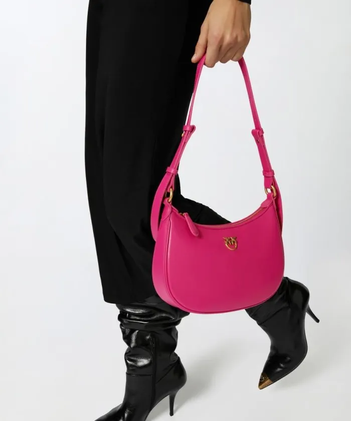Women Shoulder Bags Pinko Mini LoveBag Half Moon Simply Pinko Pinkantique Gold Women Shoulder Bags Pinko Mini LoveBag Half Moon Simply Pinko Pinkantique Gold