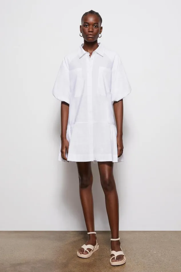 Women Signature Crissy Shirt Dress White Jonathan Simkhai Dresses and Jumpsuits Women Signature Crissy Shirt Dress White Jonathan Simkhai Dresses and Jumpsuits