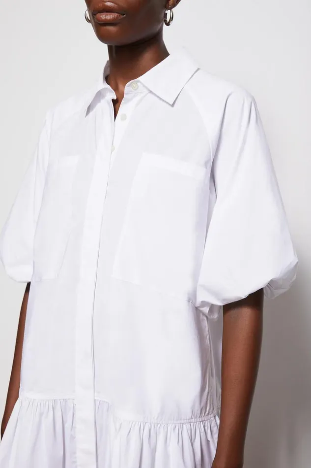 Women Signature Crissy Shirt Dress White Jonathan Simkhai Dresses and Jumpsuits