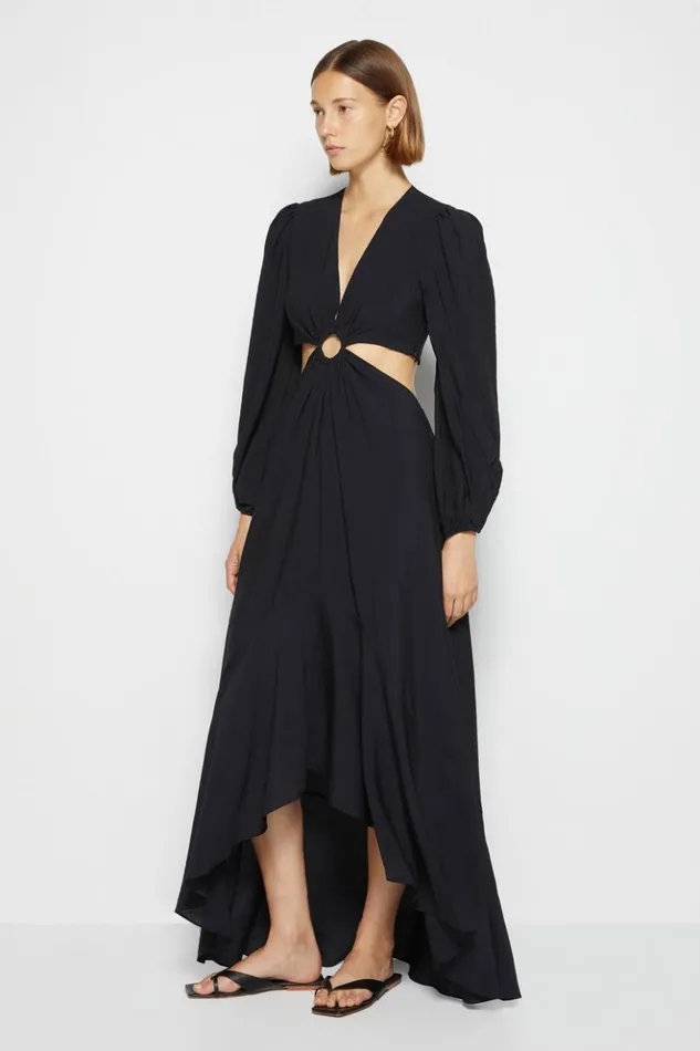 Women Signature Jaelynn Coverup Dress Black Jonathan Simkhai Dresses and Jumpsuits