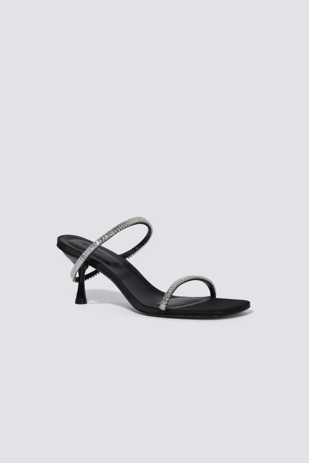 Women Siren Crystal Low Sandal Black Jonathan Simkhai Footwear