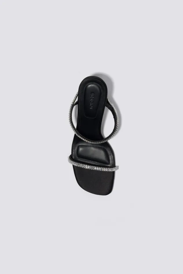 Women Siren Crystal Low Sandal Black Jonathan Simkhai Footwear