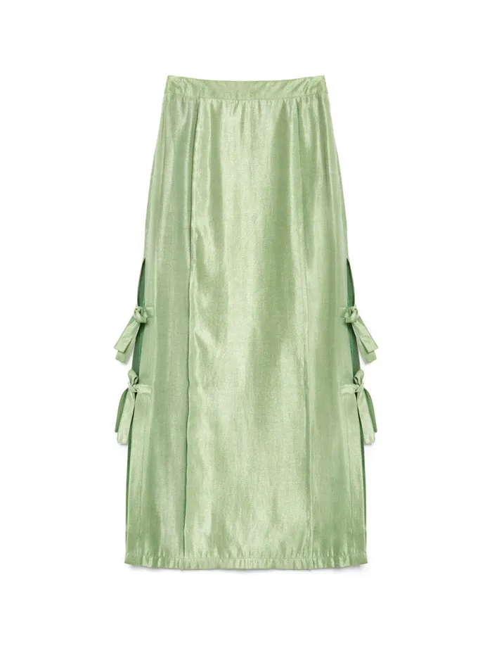 Women Sister Jane Bottoms Ghospell Arya Midi Skirt Pistachio Green