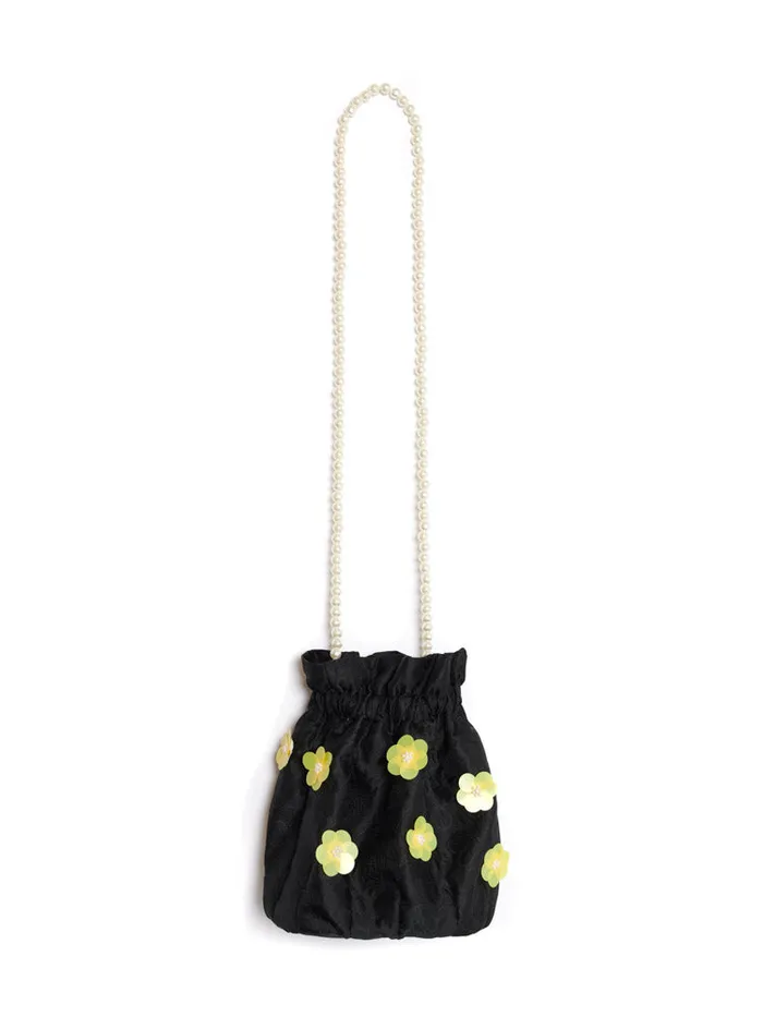 Women Sister Jane DREAM Fanciful Flower Bag Coal Black
