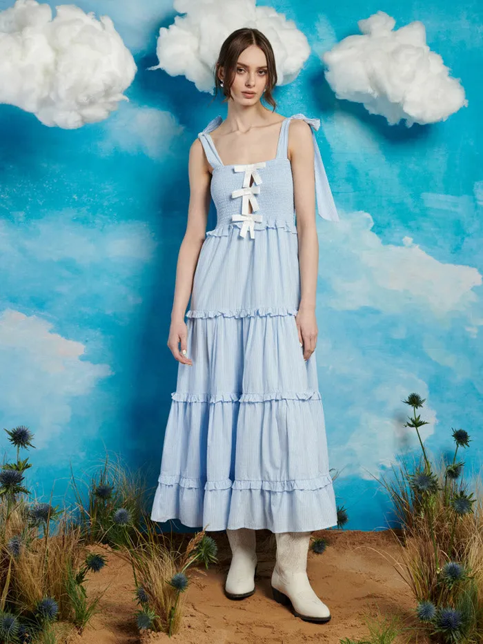 Women Sister Jane Dresses Kansas Stripe Midi Dress Cornflowerblue