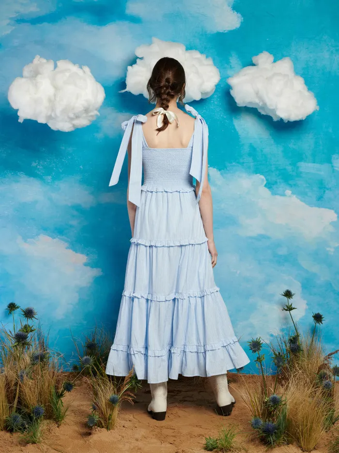 Women Sister Jane Dresses Kansas Stripe Midi Dress Cornflowerblue