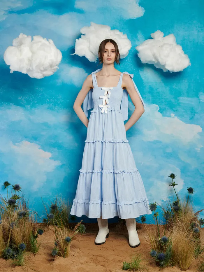 Women Sister Jane Dresses Kansas Stripe Midi Dress Cornflowerblue