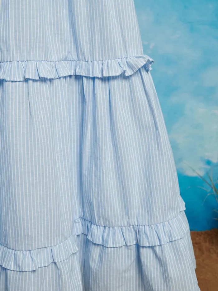 Women Sister Jane Dresses Kansas Stripe Midi Dress Cornflowerblue