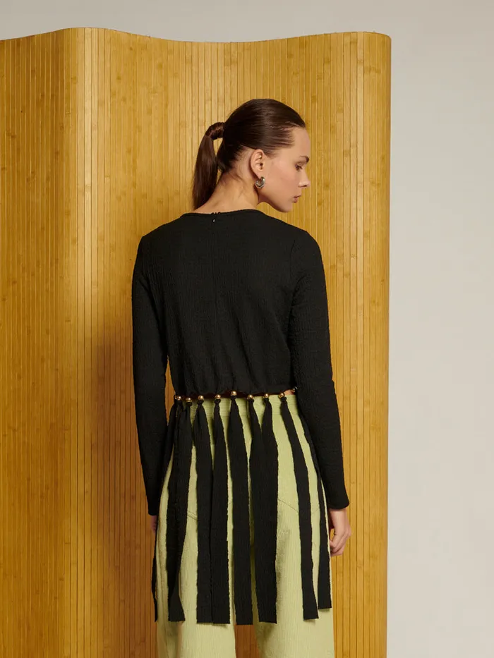 Women Sister Jane Tops Ghospell Blake Bead Top Coal Black