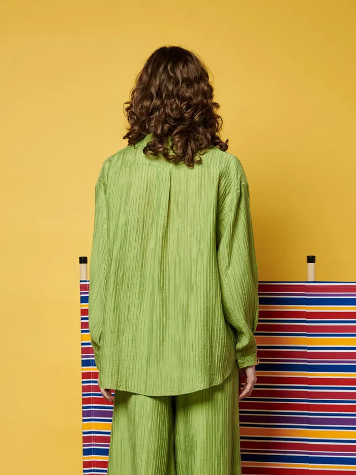 Women Sister Jane Tops Ghospell Gwen Oversized Shirt Pear Green