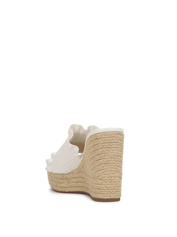 Women Slides and Mules Jessica Simpson Serilda Espadrille Wedge In White
