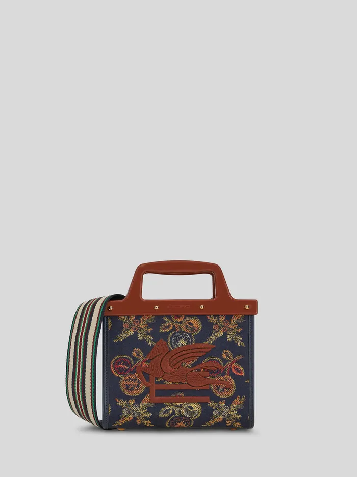 Women Small Jacquard Love Trotter Bag With Apple Pattern Etro Shopping Bags
