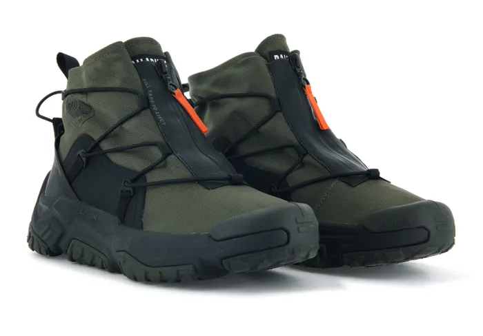 Women Sneakers PALLADIUM OFFGRID HI ZIP WATERPROOF Olive Night Women Sneakers PALLADIUM OFFGRID HI ZIP WATERPROOF Olive Night