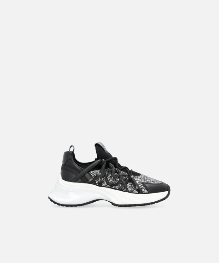 Women Sneakers Pinko Ariel Sneakers With Crystals Blackcrystal