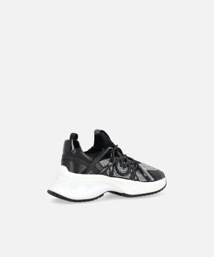 Women Sneakers Pinko Ariel Sneakers With Crystals Blackcrystal Women Sneakers Pinko Ariel Sneakers With Crystals Blackcrystal