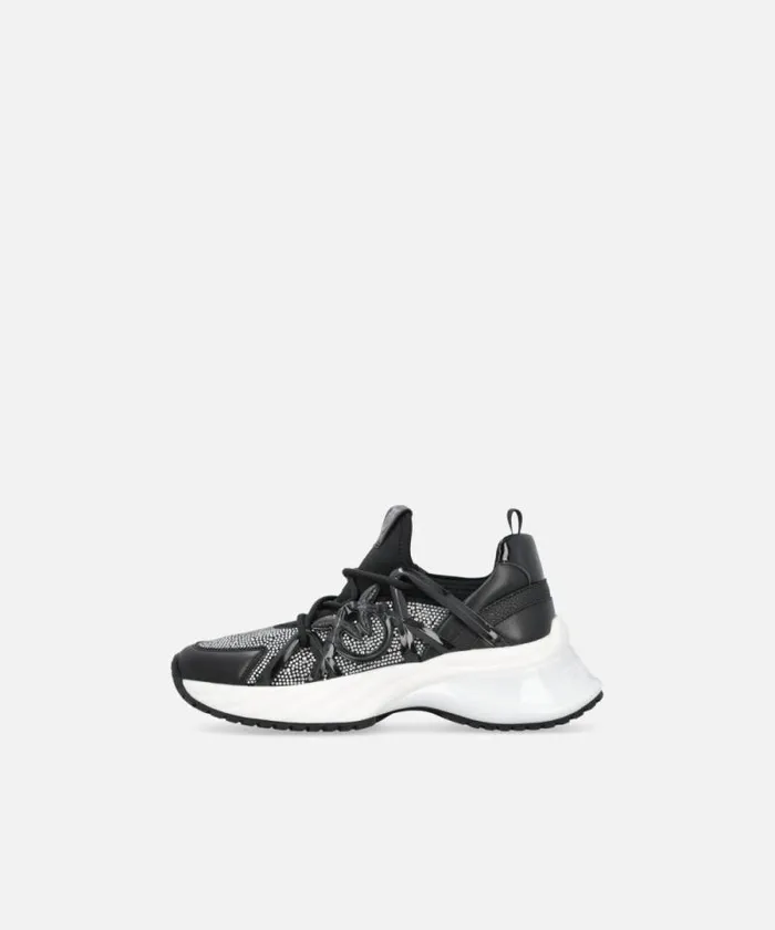 Women Sneakers Pinko Ariel Sneakers With Crystals Blackcrystal Women Sneakers Pinko Ariel Sneakers With Crystals Blackcrystal