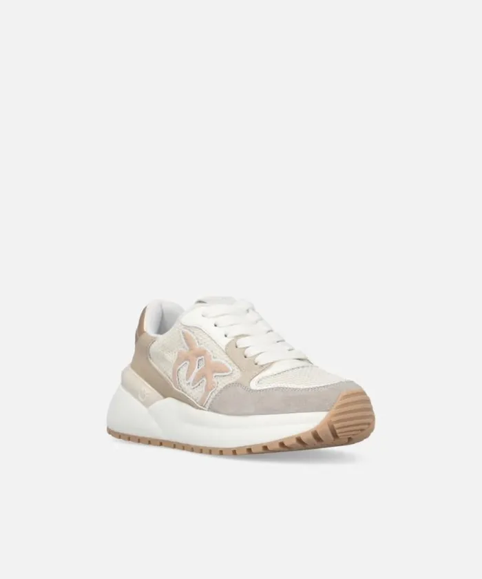Women Sneakers Pinko Laminated Chunky Sneakers With Logo Sand Women Sneakers Pinko Laminated Chunky Sneakers With Logo Sand