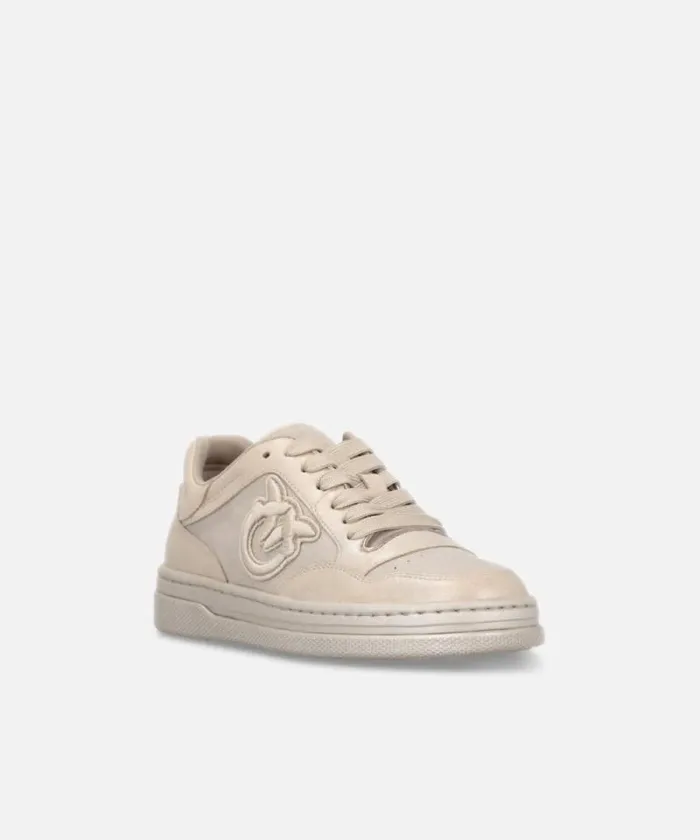 Women Sneakers Pinko Laminated Suede Sneakers Peach Women Sneakers Pinko Laminated Suede Sneakers Peach