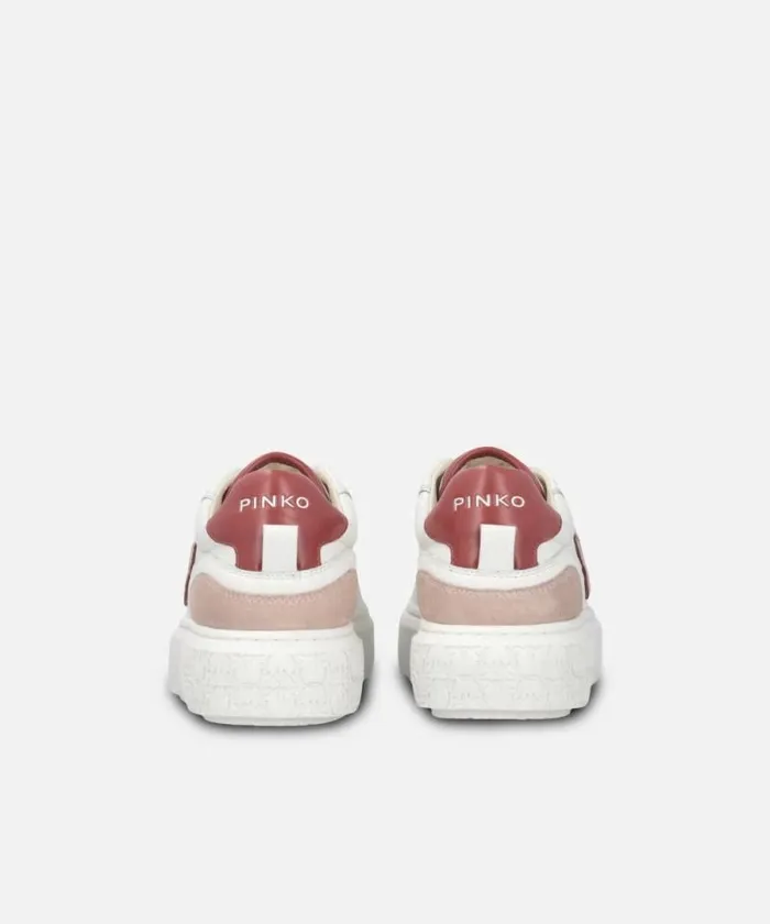Women Sneakers Pinko Leather Platform Sneakers Whiteburgundy Women Sneakers Pinko Leather Platform Sneakers Whiteburgundy