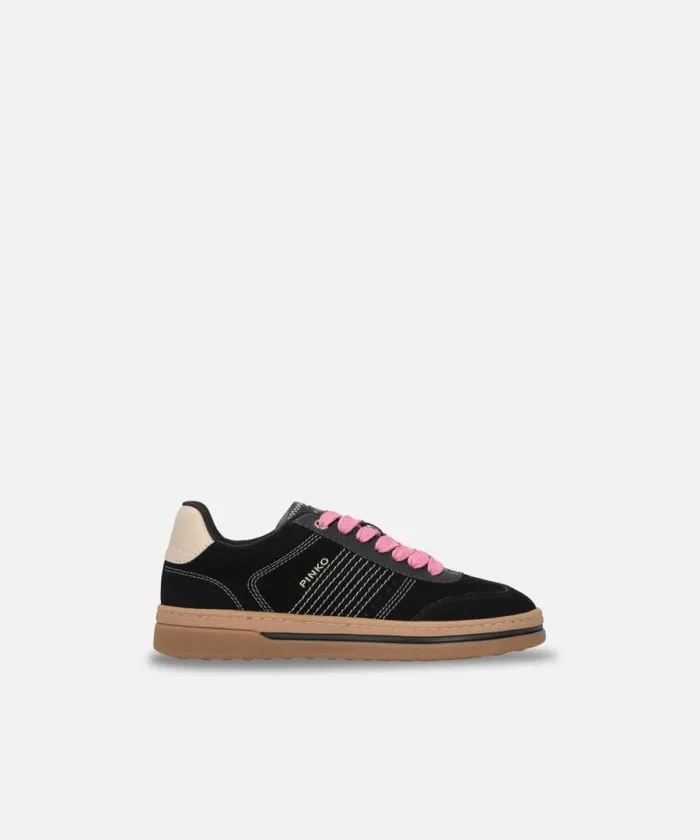 Women Sneakers Pinko Sneakers With Coloured Laces Limo Black