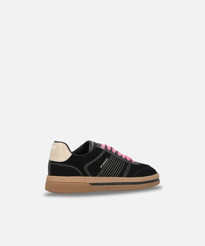Women Sneakers Pinko Sneakers With Coloured Laces Limo Black Women Sneakers Pinko Sneakers With Coloured Laces Limo Black