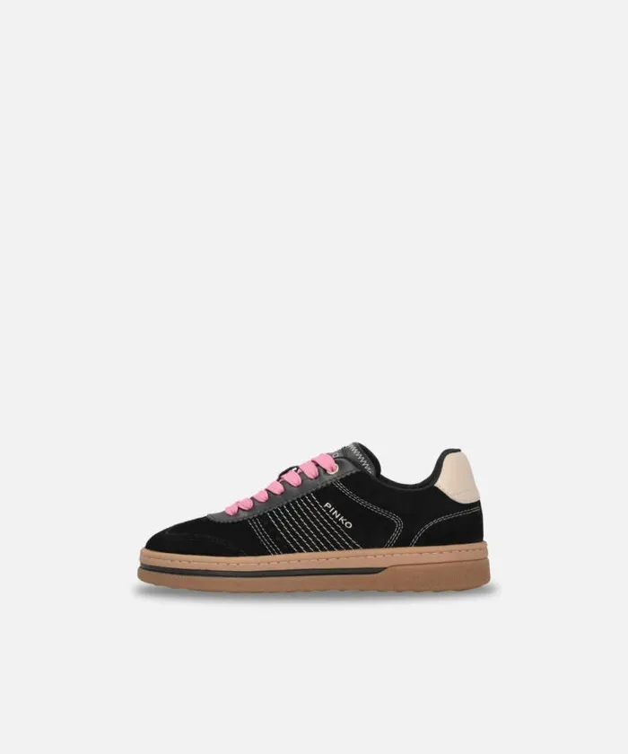 Women Sneakers Pinko Sneakers With Coloured Laces Limo Black Women Sneakers Pinko Sneakers With Coloured Laces Limo Black