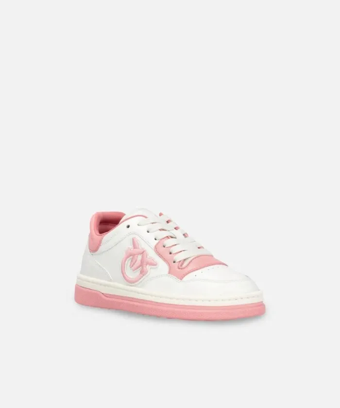 Women Sneakers Pinko Twotone Sneakers With Logo Embroidery Milkpink Women Sneakers Pinko Twotone Sneakers With Logo Embroidery Milkpink