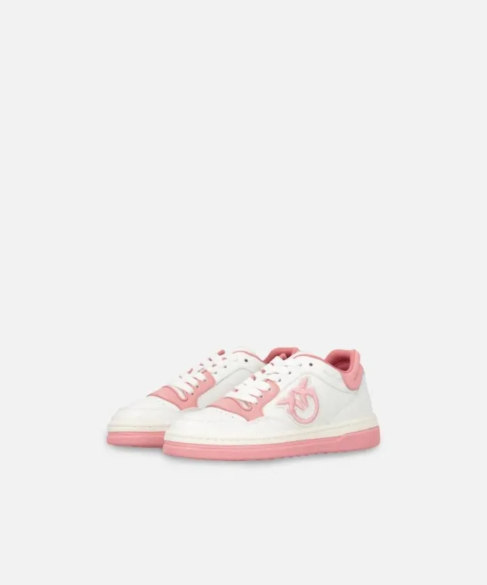 Women Sneakers Pinko Twotone Sneakers With Logo Embroidery Milkpink Women Sneakers Pinko Twotone Sneakers With Logo Embroidery Milkpink