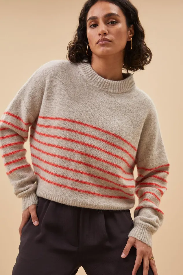 Women Sonny Stripe Pullover Lipstick Bybar Pullovers