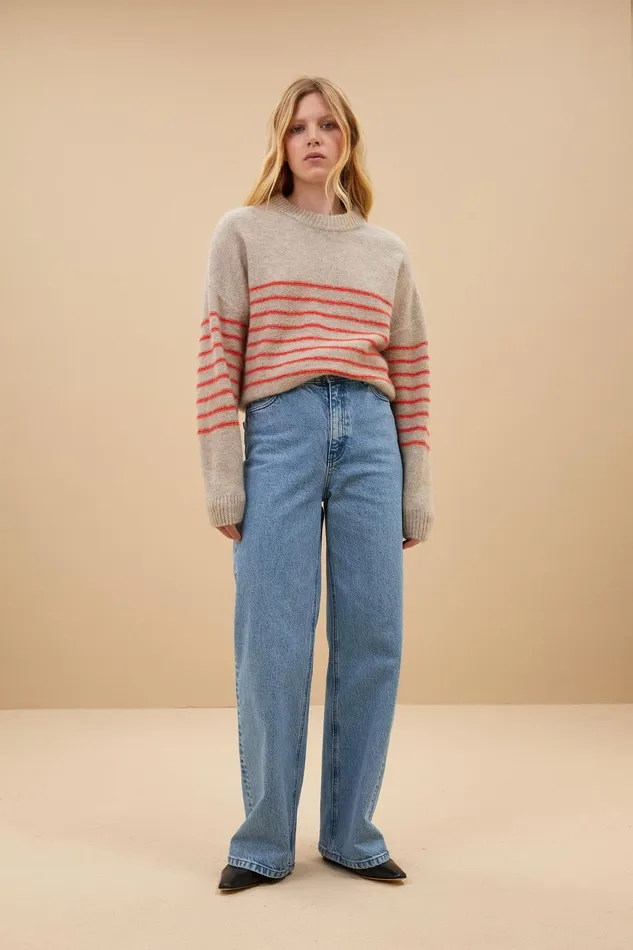 Women Sonny Stripe Pullover Lipstick Bybar Pullovers