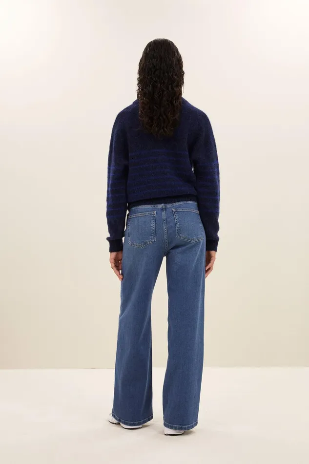 Women Sonny Stripe Pullover Midnight Bybar Pullovers