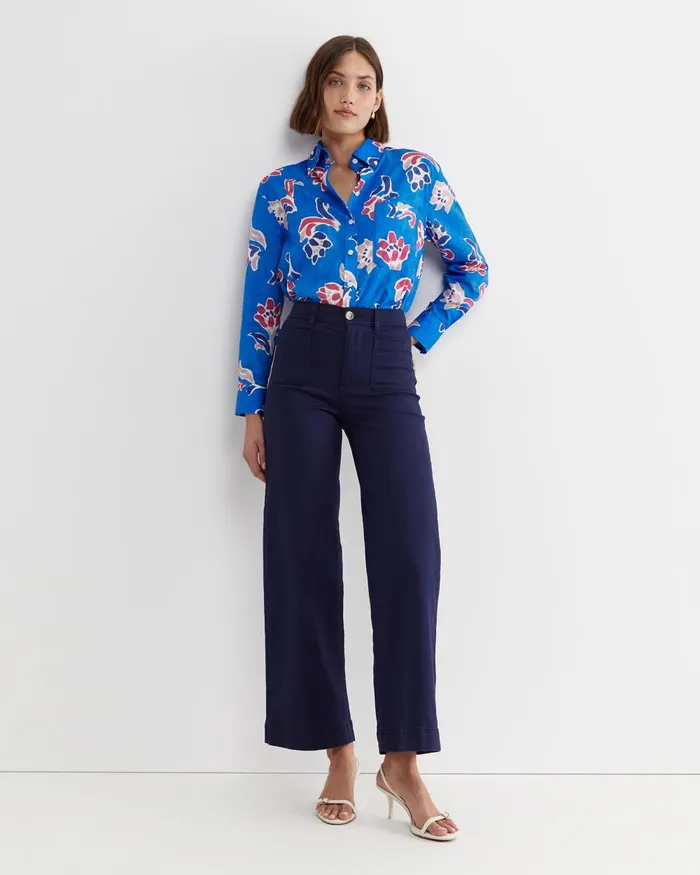 Women Sportscraft Pants Nili Wide Leg Jean Navy