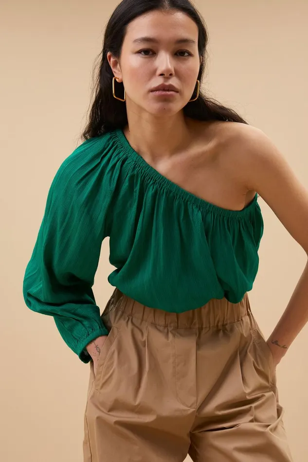 Women Stella Blouse Bright Green Bybar Blouses