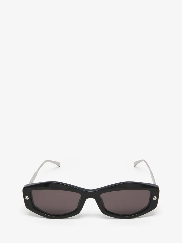 Women Sunglasses Alexander McQueen Spike Studs Geometrical Sunglasses Blacksmoke Women Sunglasses Alexander McQueen Spike Studs Geometrical Sunglasses Blacksmoke