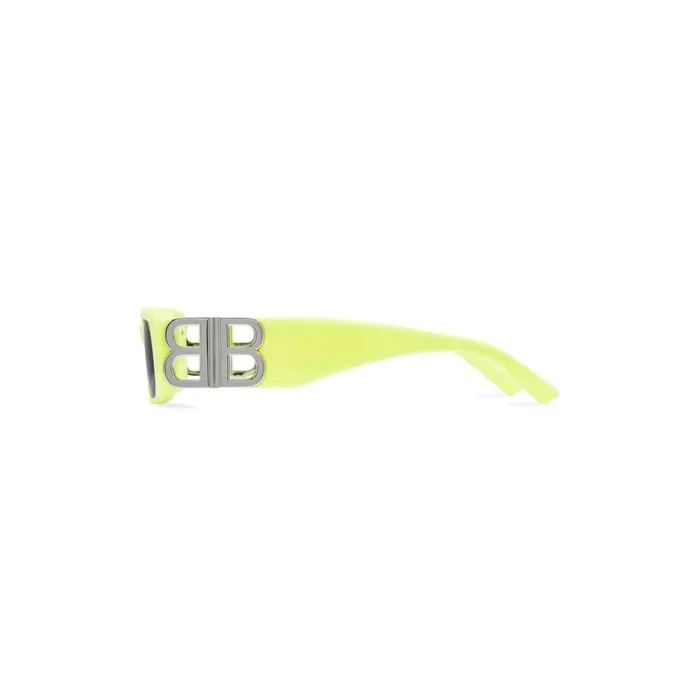 Women Sunglasses Balenciaga Dynasty Rectangle Sunglasses In Yellow