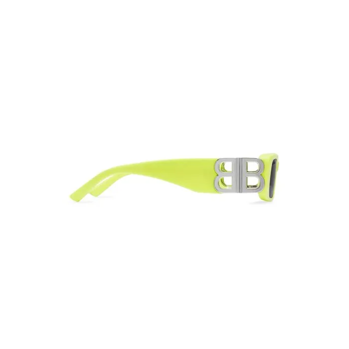 Women Sunglasses Balenciaga Dynasty Rectangle Sunglasses In Yellow