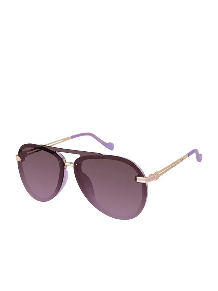 Women Sunglasses Jessica Simpson Metal Aviator Sunglasses In Light Purple