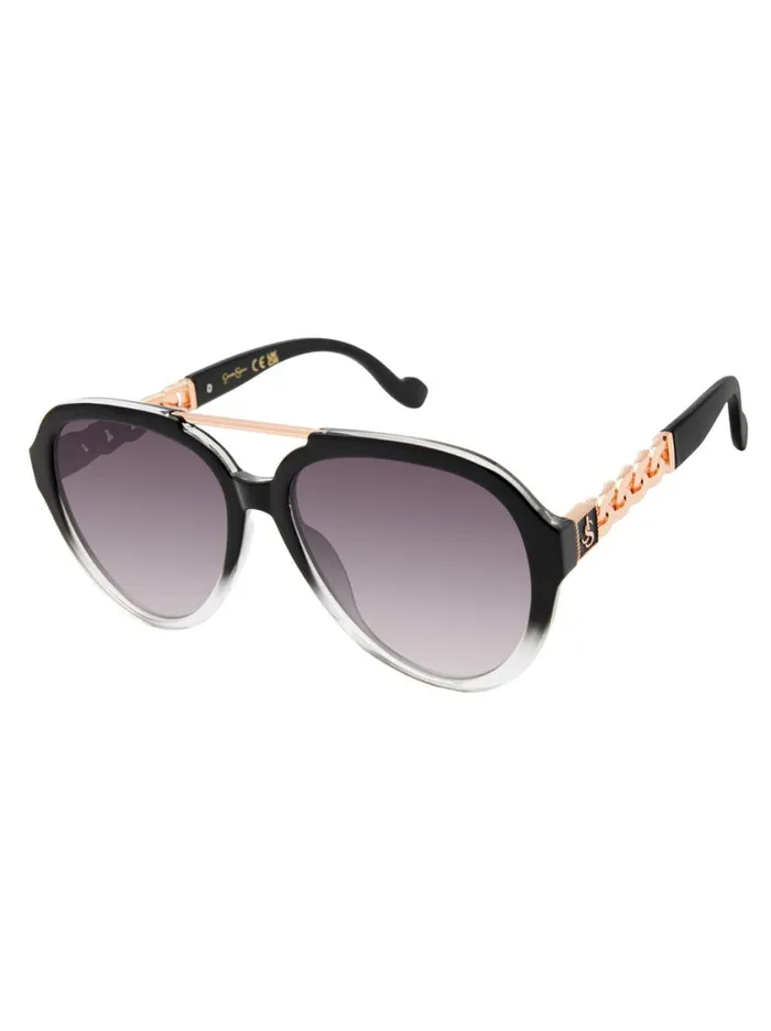 Women Sunglasses Jessica Simpson Modern Aviator Sunglasses In Black Fade