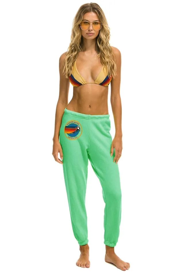 Women Sweatpants Aviator Nation Aspen Sweatpants 8211 Mint